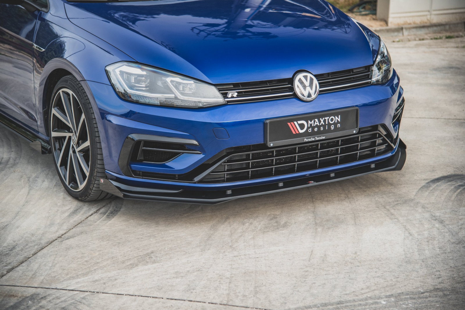 Splitter Przedni Racing Durability + Flaps VW Golf 7 R / R-Line Facelift