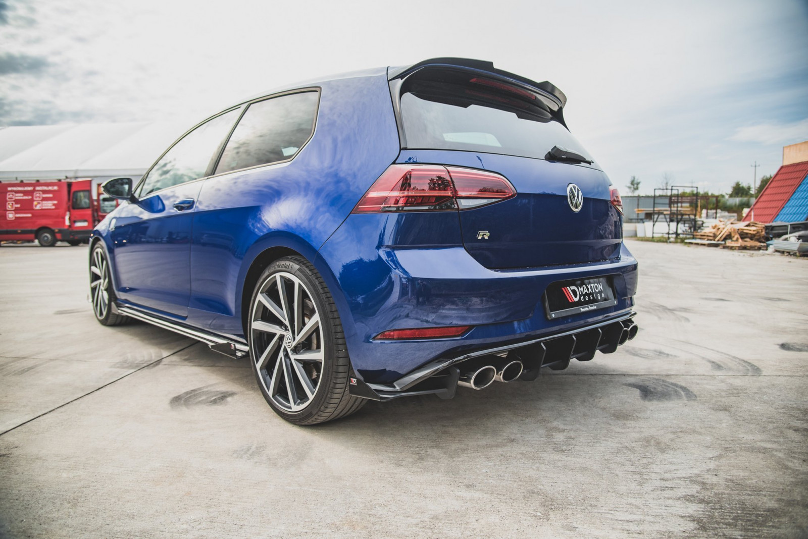 Splittery Tylne Boczne Racing Durability + Flaps VW Golf 7 R Facelift