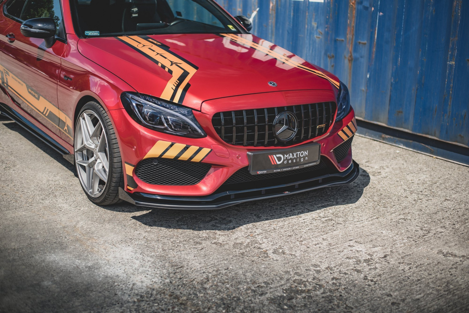 Splitter Przedni Racing Durability + Flaps Mercedes - AMG C43 Coupe C205