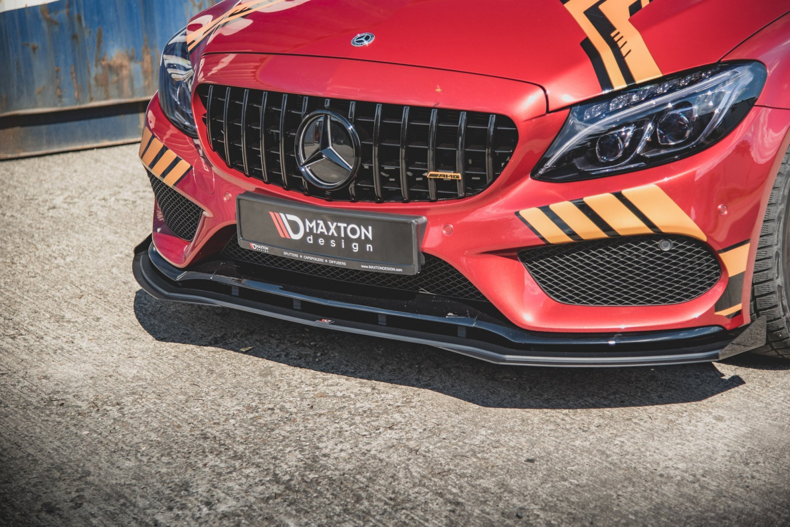 Splitter Przedni Racing Durability + Flaps Mercedes - AMG C43 Coupe C205