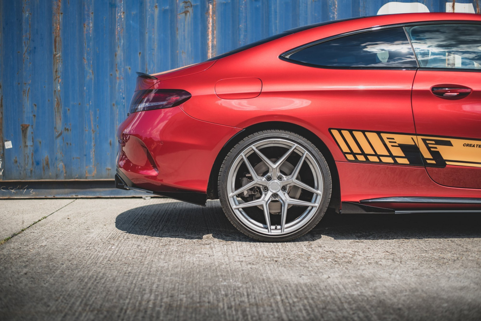 Splittery Tylne Boczne Racing Durability + Flaps Mercedes-AMG C43 Coupe C205