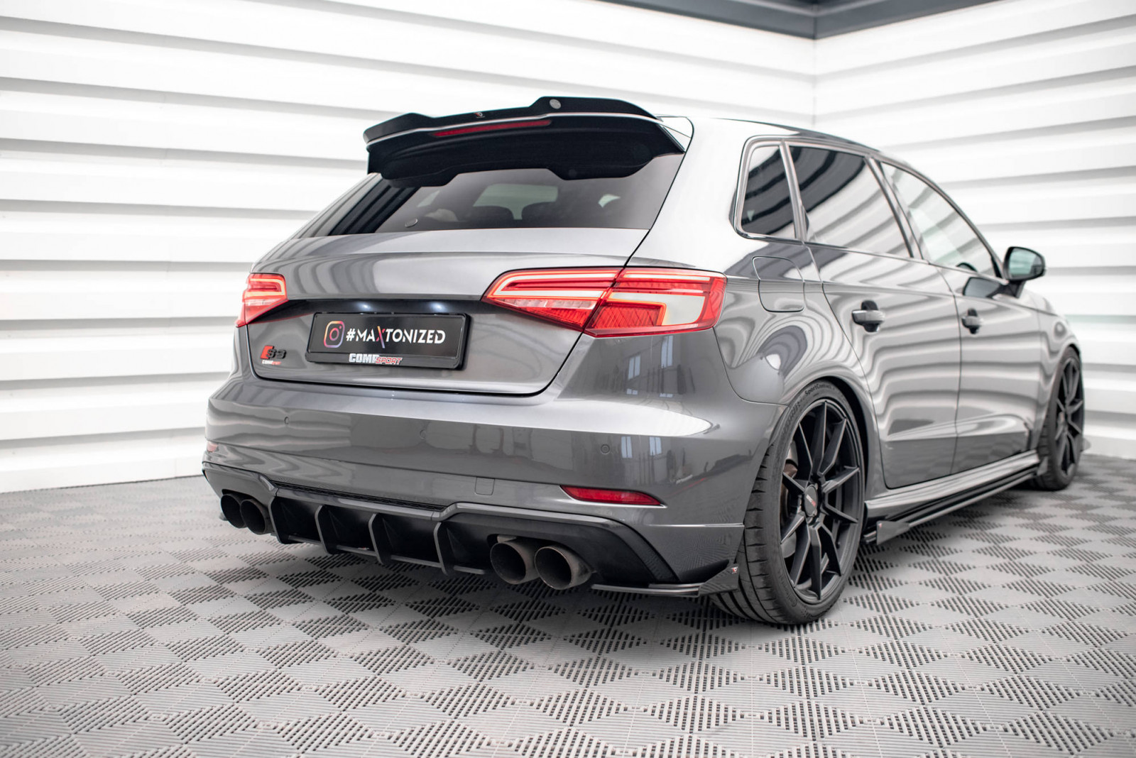 Splittery Tylne Boczne Street Pro + Flaps Audi S3 Sportback 8V Facelift