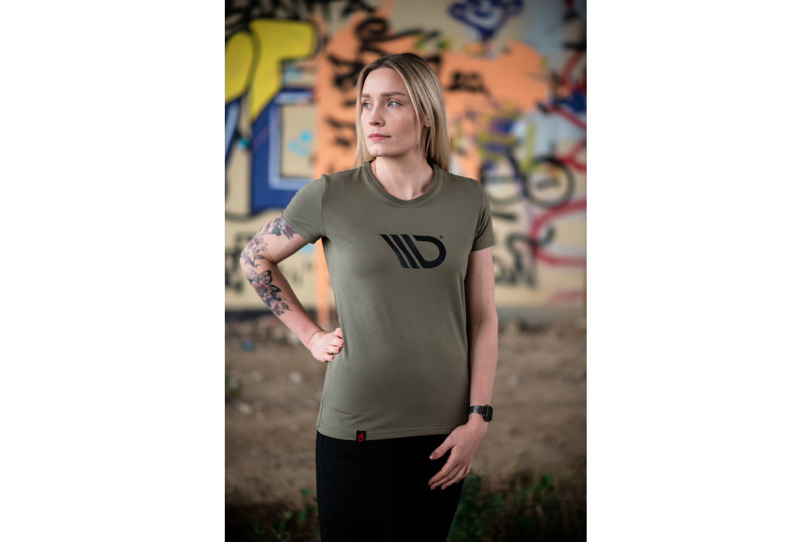 Damski t-shirt khaki