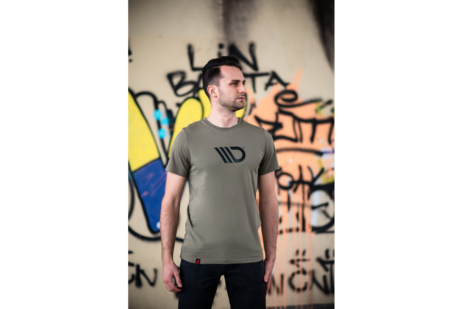 Męski t-shirt khaki