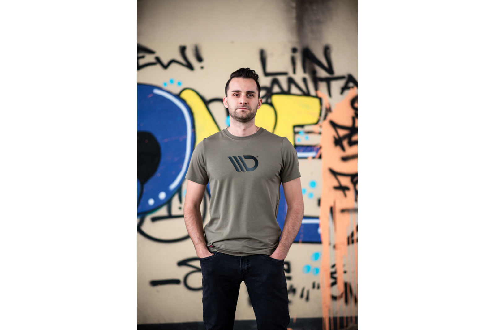 Męski t-shirt khaki