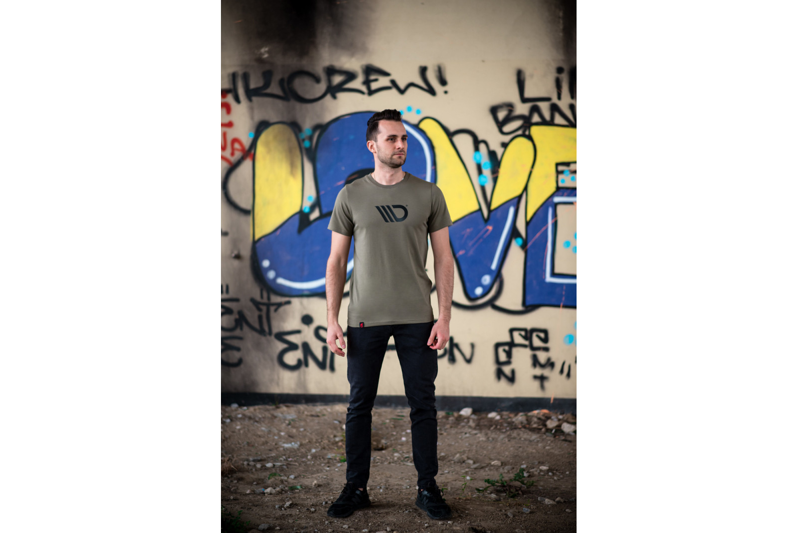 Męski t-shirt khaki