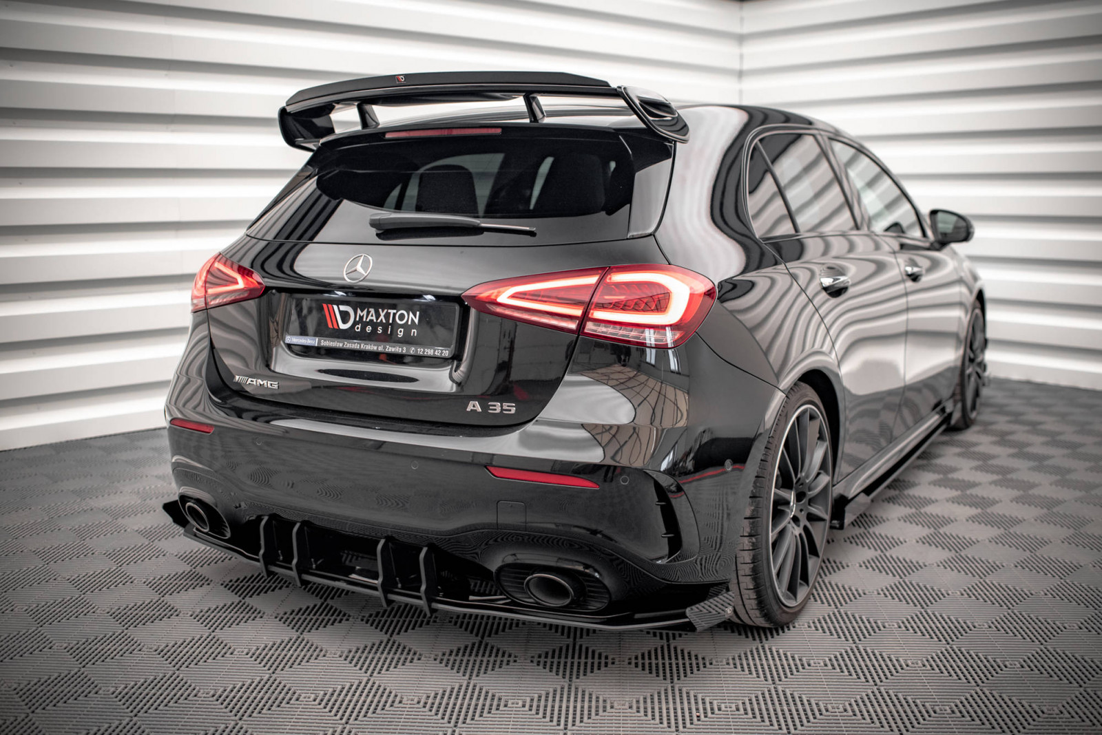 Dokładka Tylna Street Pro + Flaps Mercedes A35 AMG Hatchback Aero Pack W177