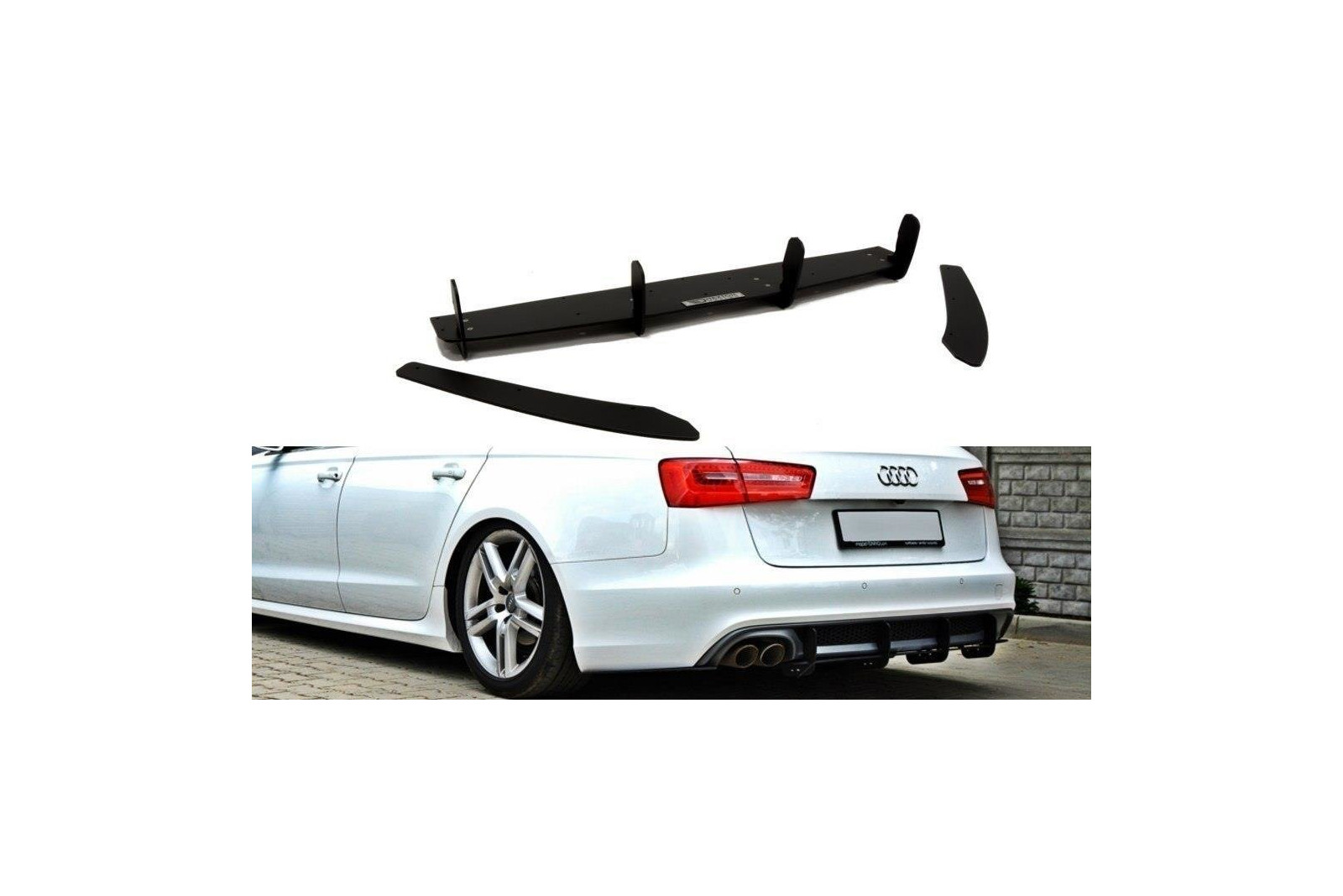 Dyfuzor Tylny i Splittery Tylne Boczne Audi A6 S-Line C7 (wydech 1x2)