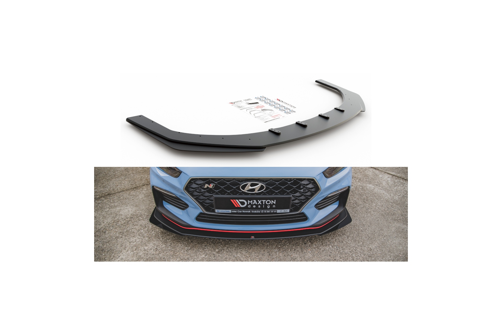 Splitter Przedni Racing Durability + Flaps Hyundai I30 N Mk3 Hatchback / Fastback