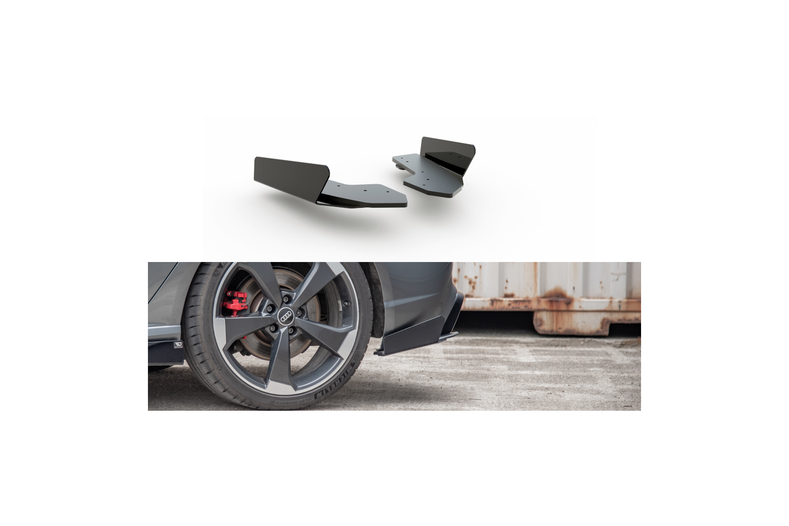 Splittery Tylne Boczne Racing Durability + Flaps Audi RS3 8V Sportback