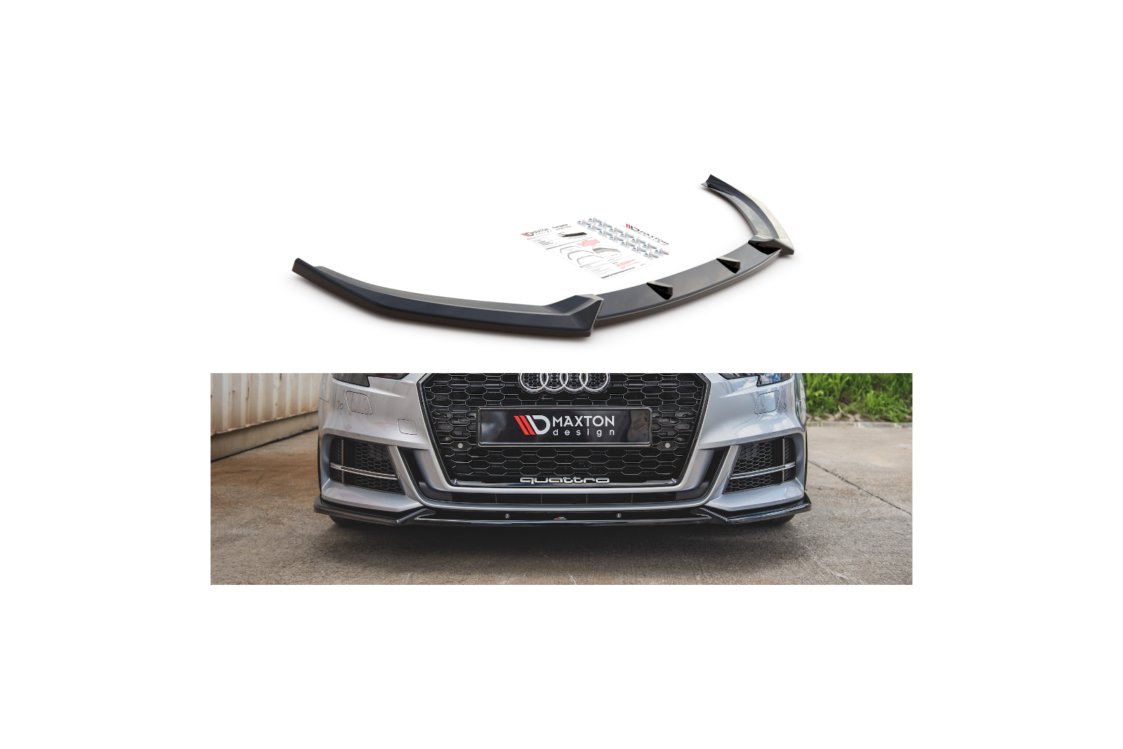 Splitter Przedni V.3 Audi S3 / A3 S-Line 8V FL Sedan