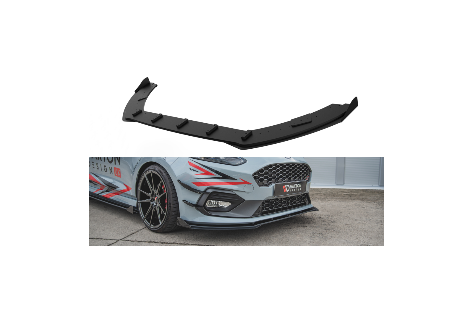 Splitter Przedni Racing Durability + Flaps Ford Fiesta Mk8 ST / ST-Line