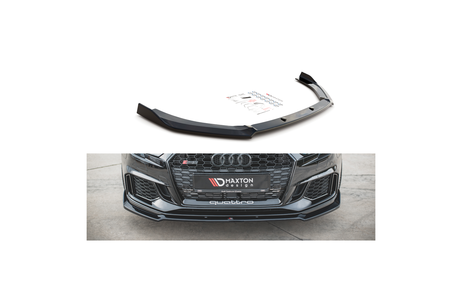 Splitter Przedni V.3 Audi RS3 8V FL Sportback