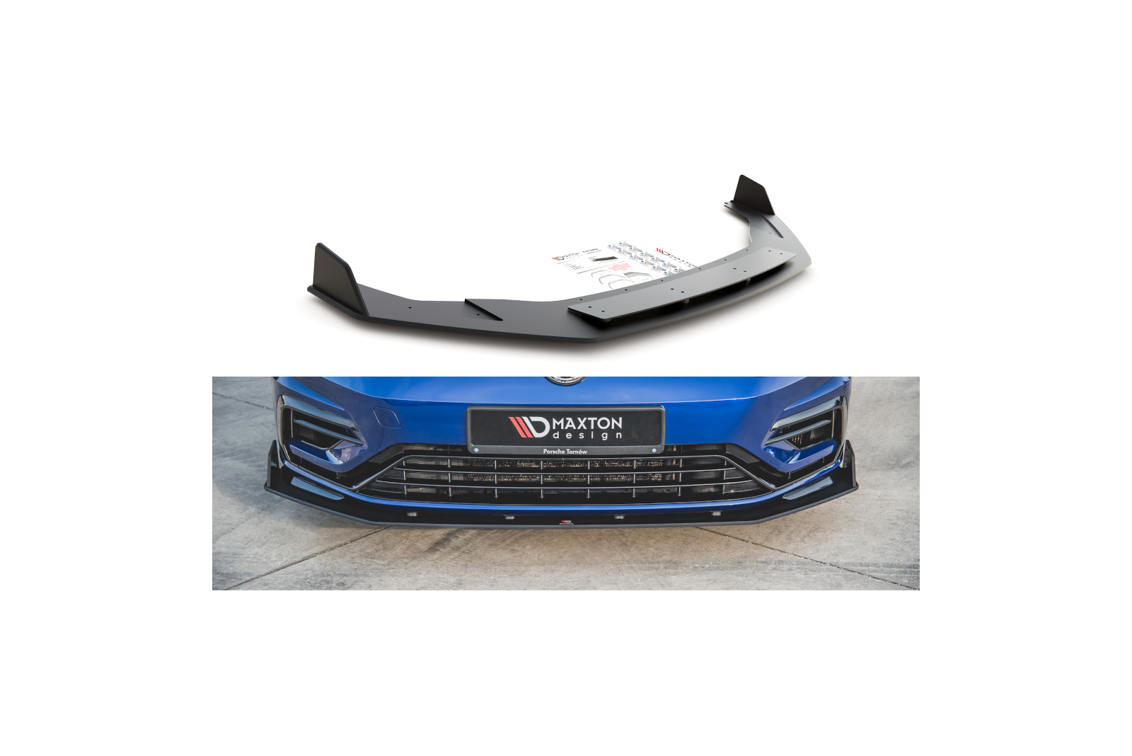 Splitter Przedni Racing Durability V.2 VW Golf 7 R / R-Line Facelift