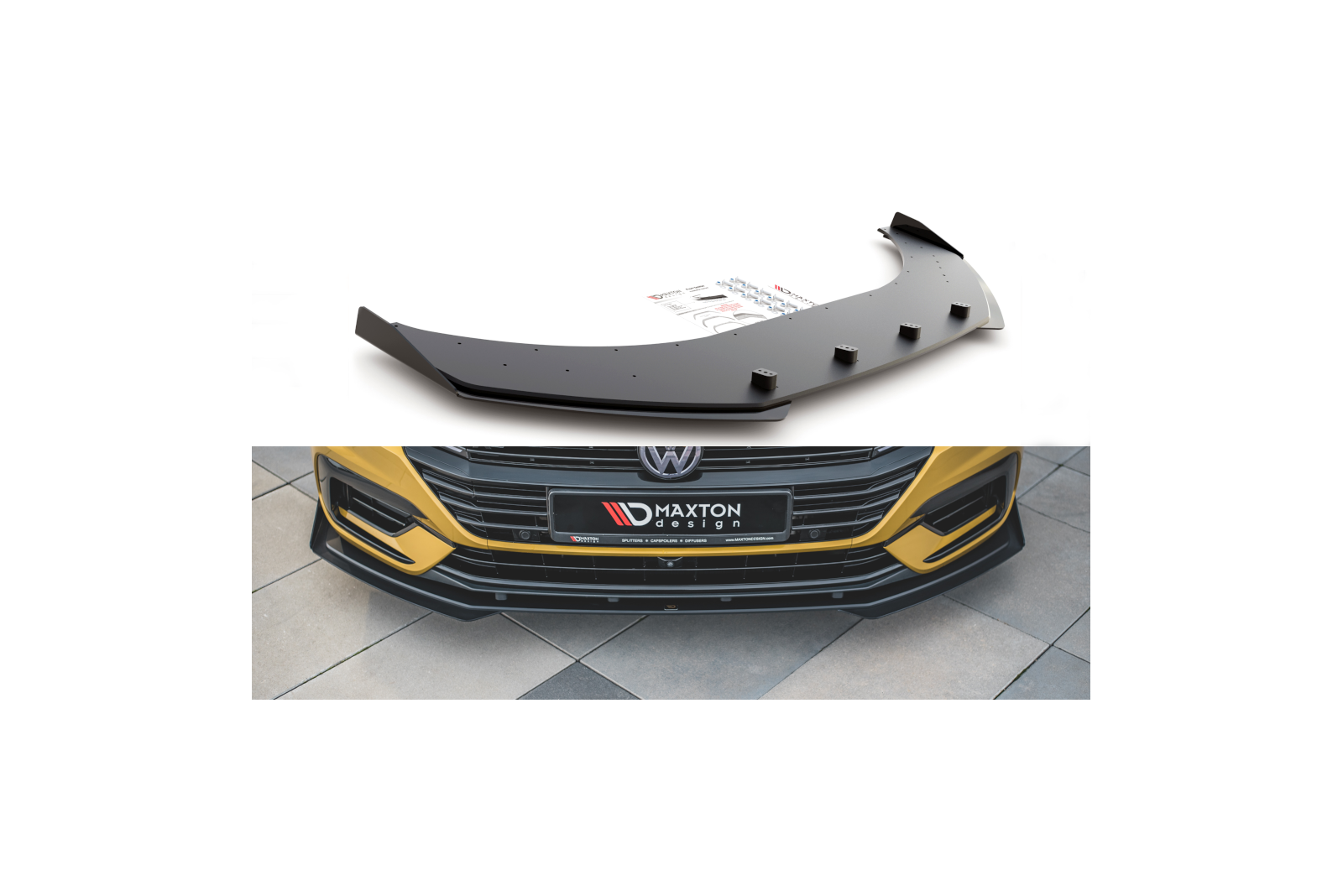 Splitter Przedni Racing Durability + Flaps Volkswagen Arteon R-Line