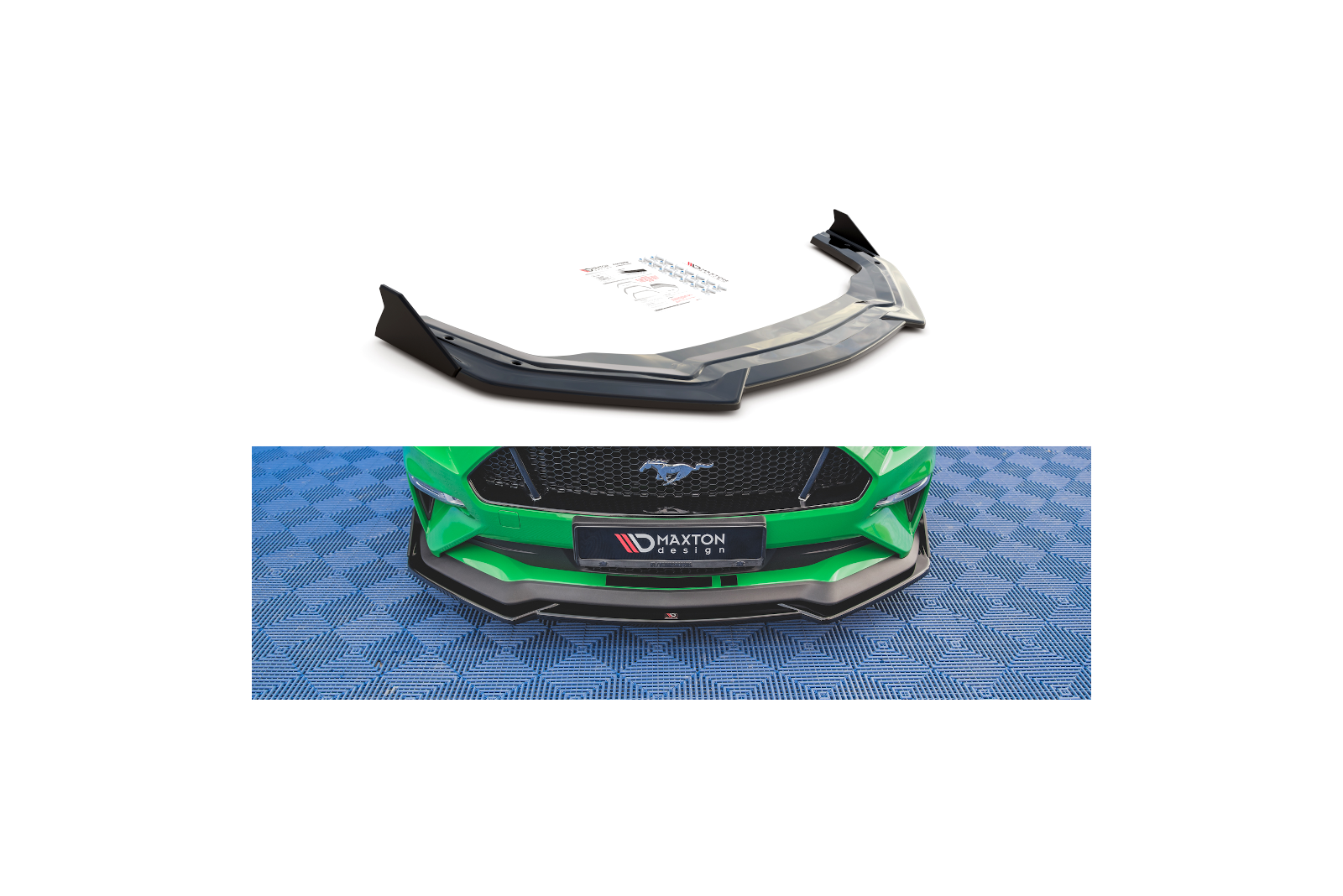 Splitter Przedni + Flaps V.1 Ford Mustang GT Mk6 Facelift