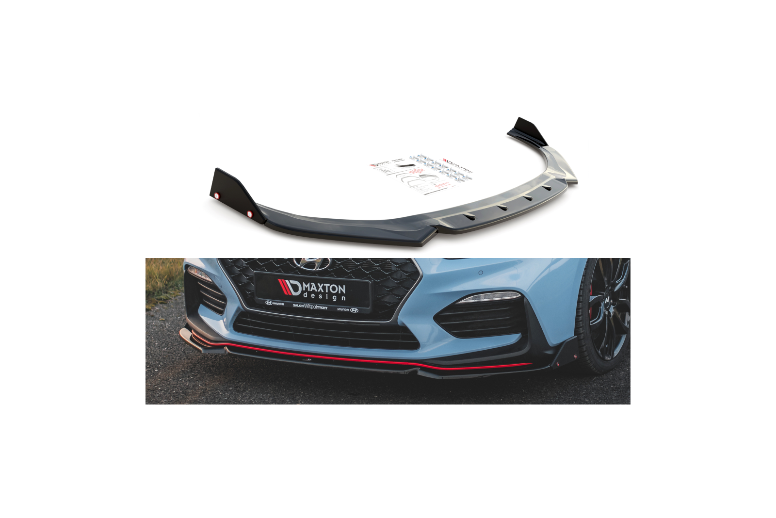 Splitter Przedni + Flaps V.6 Hyundai I30 N Mk3 Hatchback/Fastback