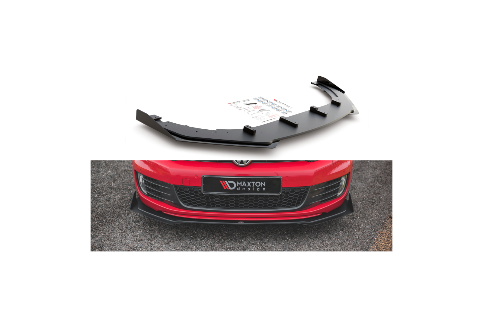 Splitter Przedni Racing Durability V.3 + Flaps Volkswagen Golf GTI Mk6