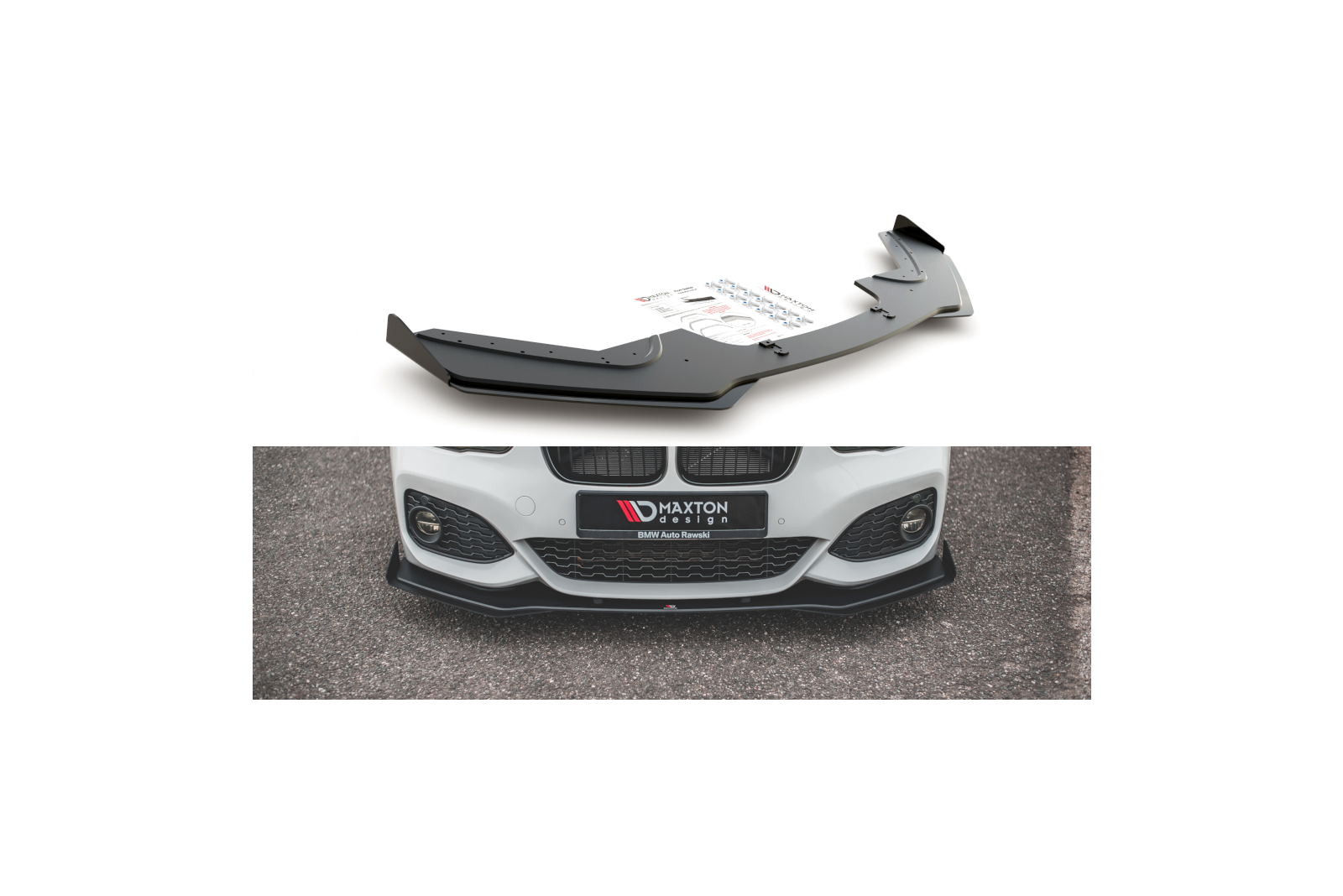 Splitter Przedni Racing Durability V.3 + Flaps BMW 1 F20 M-Pack Facelift / M140i 