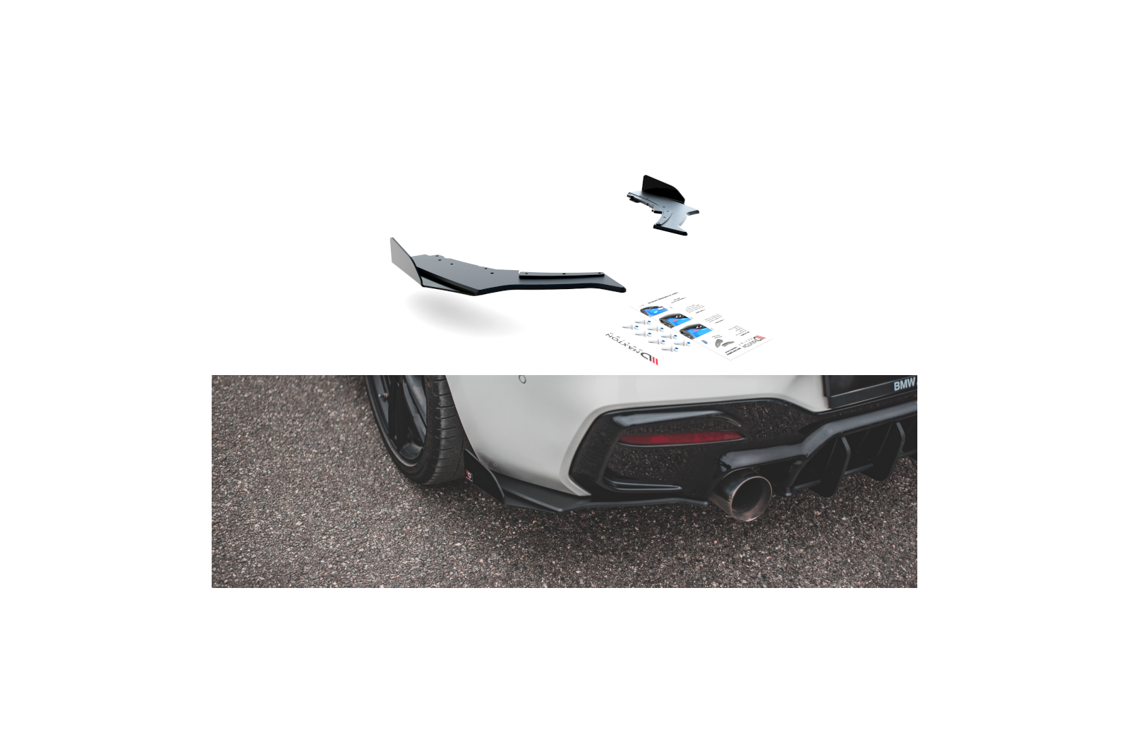 Splittery Tylne Boczne Racing Durability V.3 + Flaps BMW 1 F20 M140i 