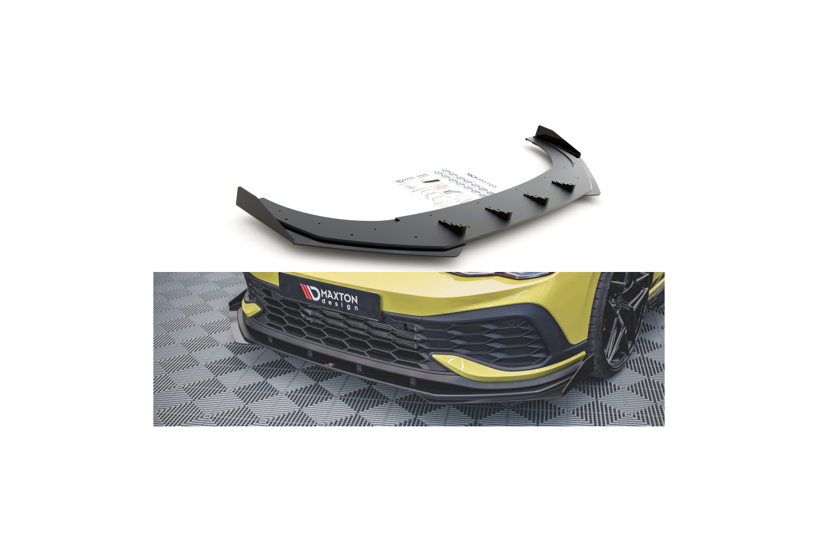 Splitter Przedni Racing Durability + Flaps Volkswagen Golf 8 GTI Clubsport