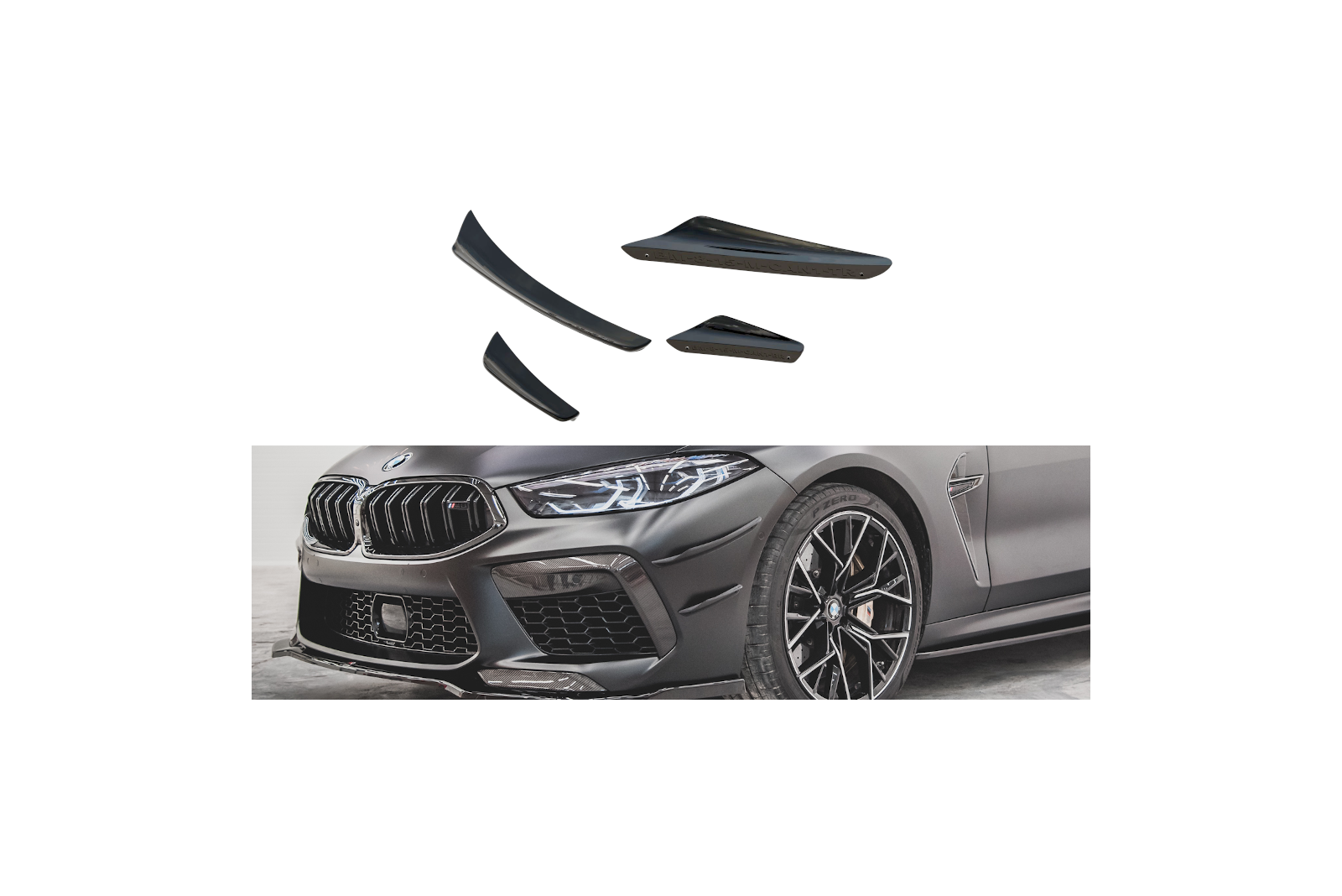 Canards(owiewki przedniego zderzaka) BMW M8 Gran Coupe F93