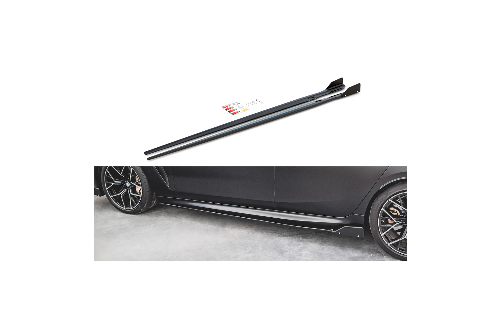 Dokładki Progów + Flaps V.1 BMW M8 Gran Coupe F93 / 8 Gran Coupe M-Pack G16