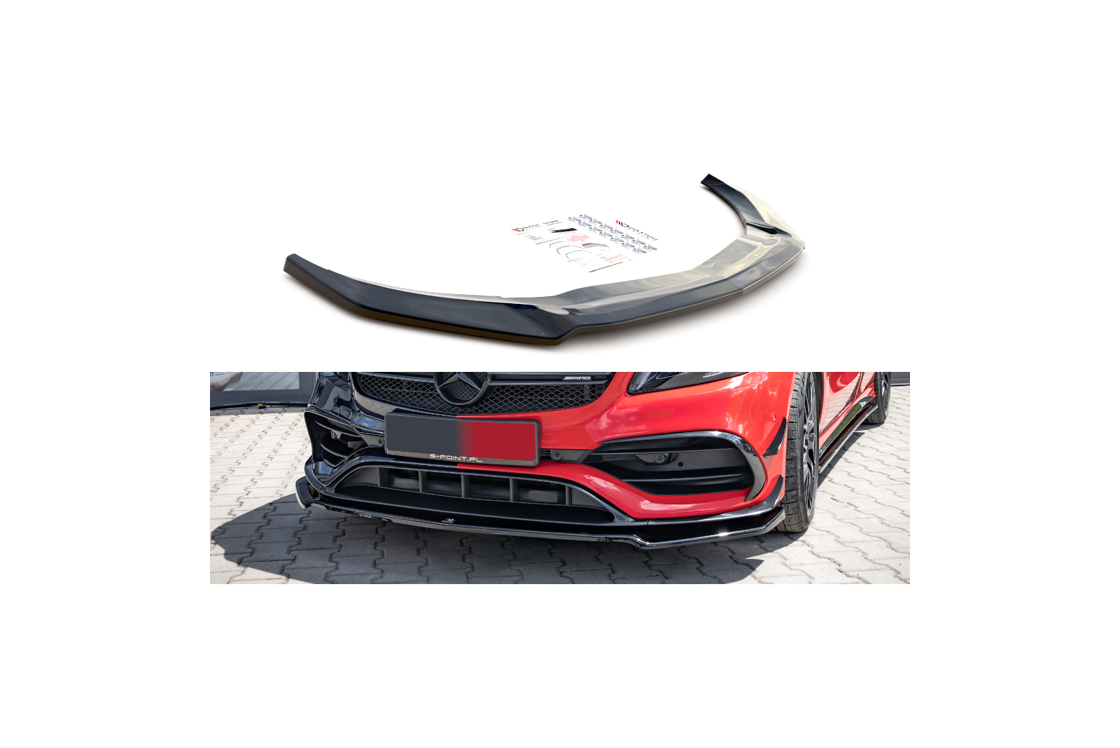 Splitter Przedni V.2 Mercedes-Benz A45 Aero W176 Facelift