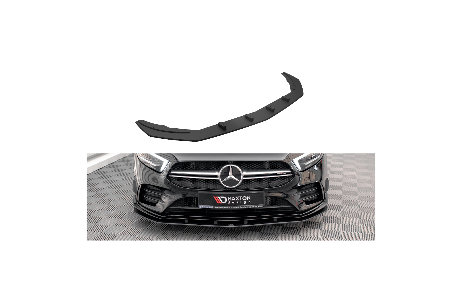 Splitter Przedni Street Pro Mercedes A35 AMG / AMG-Line Aero Pack W177 