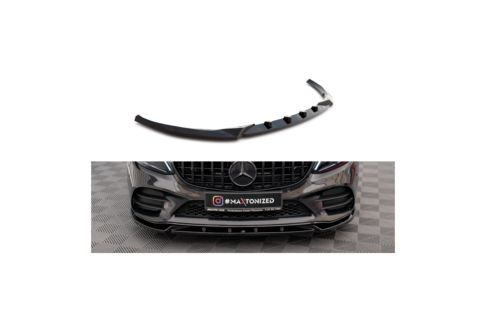 Splitter Przedni V.2 Mercedes-Benz C AMG Line / C43 AMG Sedan / Coupe W205 / C205 Facelift