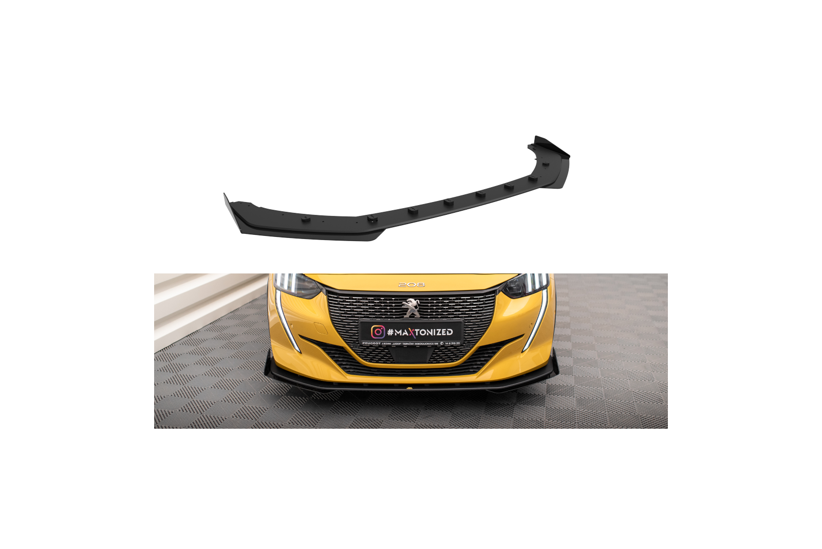 Splitter Przedni Street Pro + Flaps Peugeot 208 GT Mk2