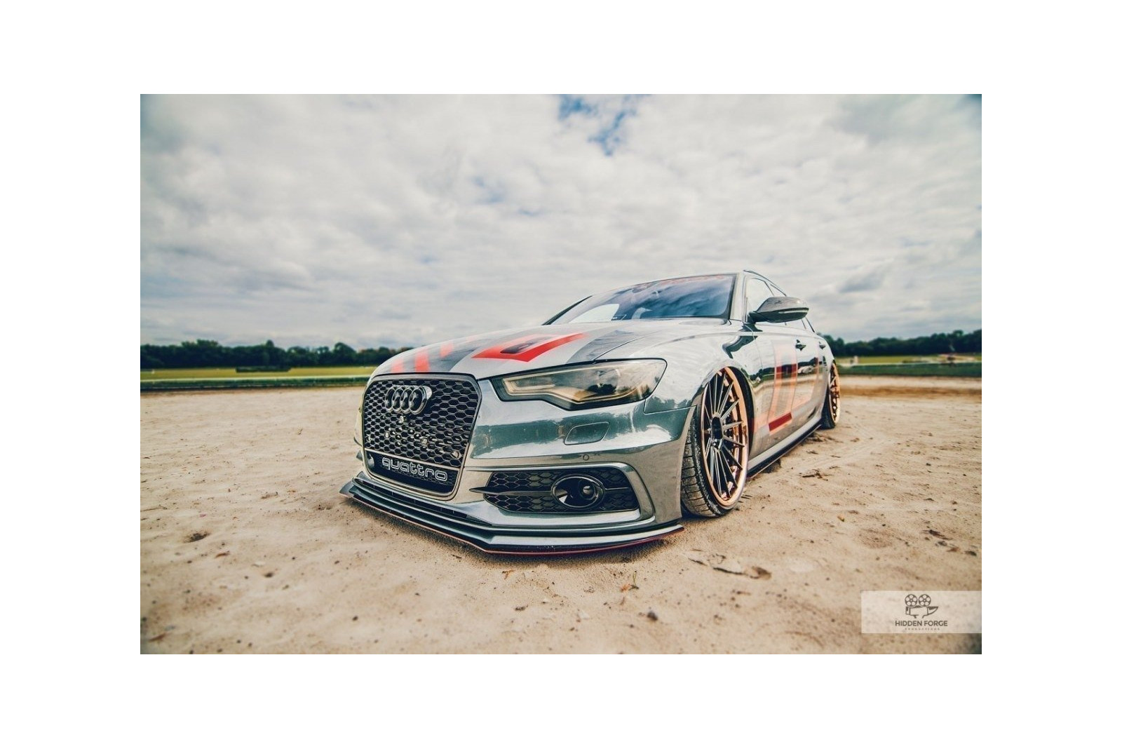 Splitter Przedni Racing Audi A6 C7 S-Line (2 Splittery : 1 zestaw)