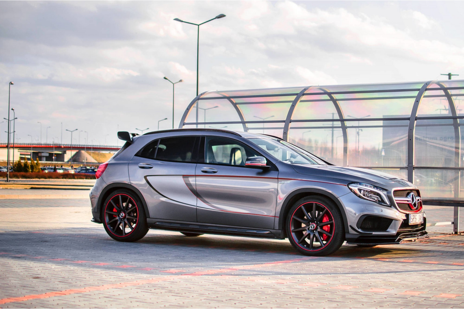 SPLITTER PRZEDNI MERCEDES-BENZ GLA 45 AMG SUV (X156) PRZEDLIFT 