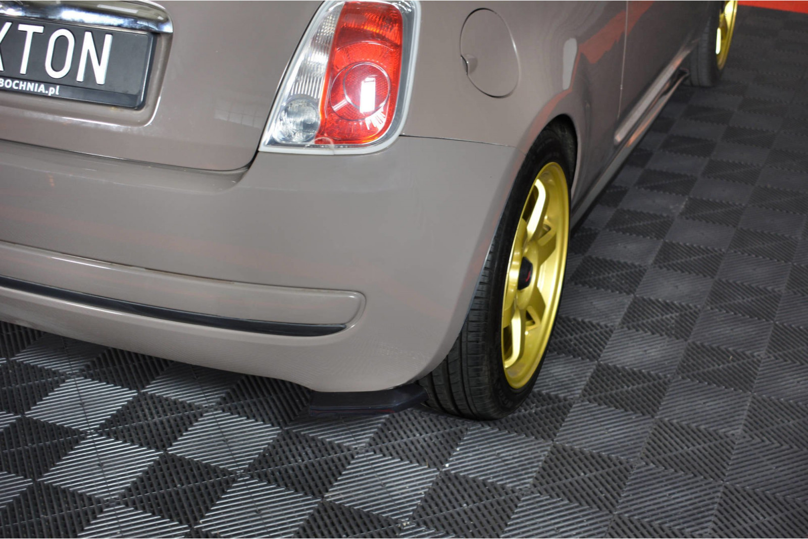 SPLITTERY TYLNE BOCZNE FIAT 500 HATCHBACK PRZEDLIFT