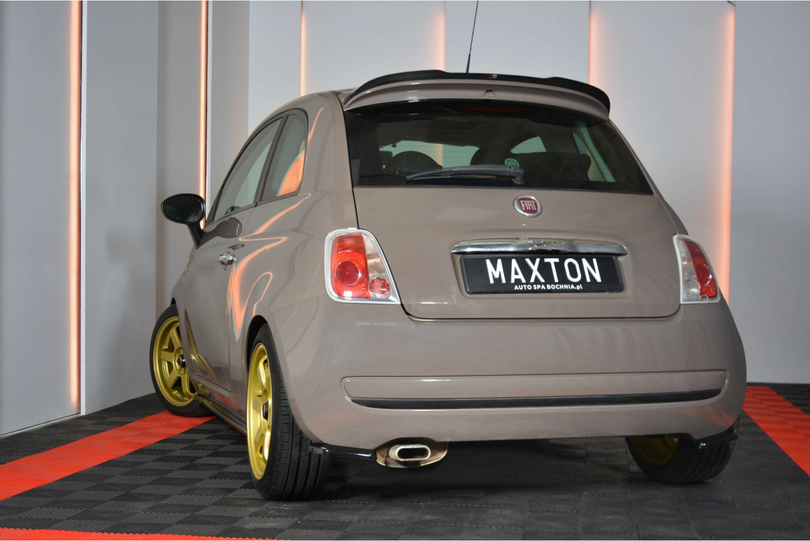 SPLITTERY TYLNE BOCZNE FIAT 500 HATCHBACK PRZEDLIFT